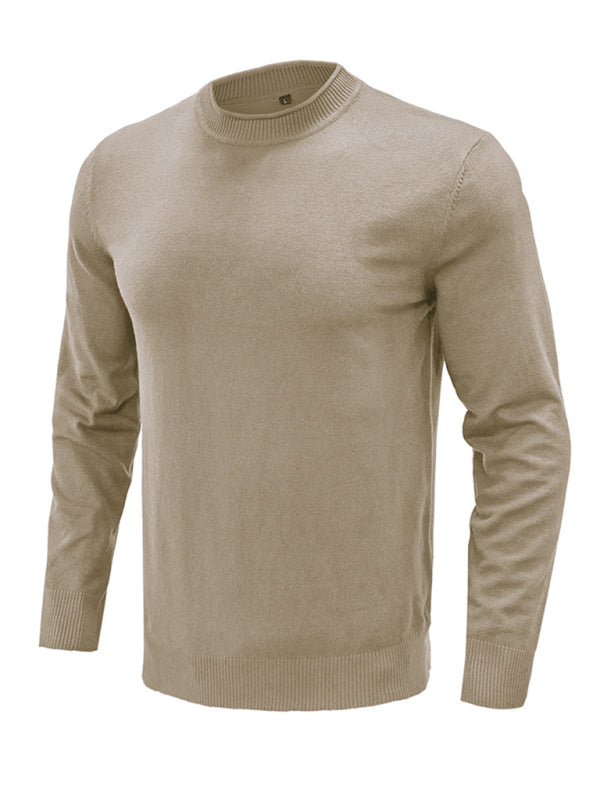 Pull à manches longues uni pour homme 