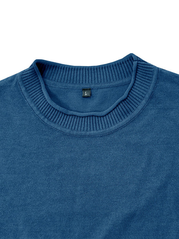 Pull à manches longues uni pour homme 