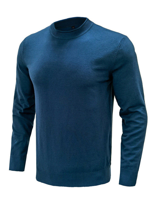 Pull à manches longues uni pour homme 