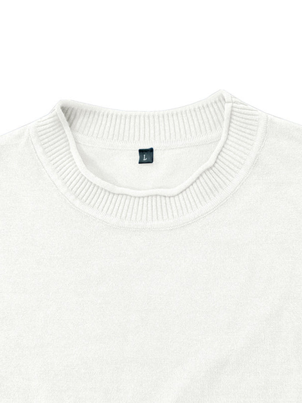 Pull à manches longues uni pour homme 