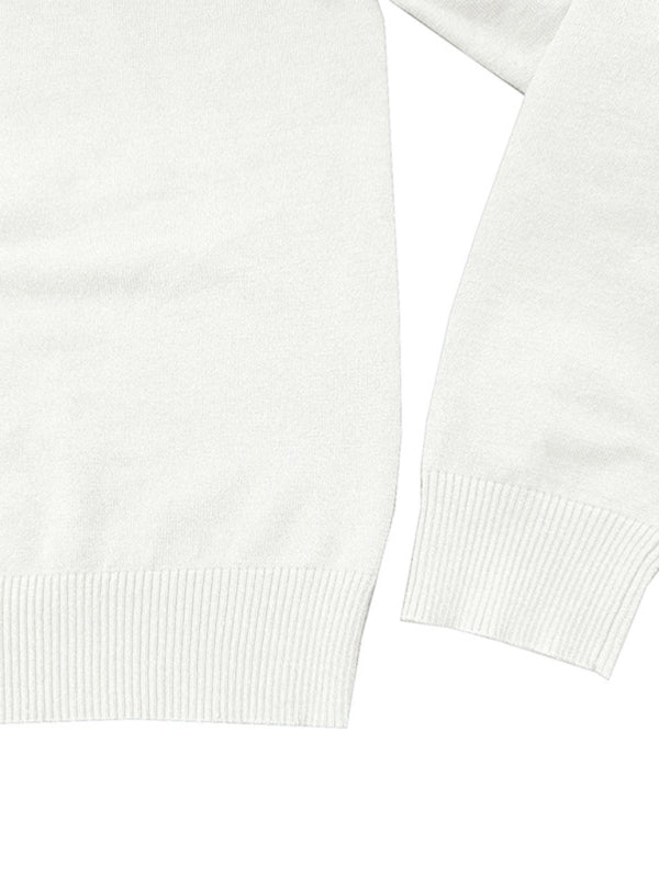Pull à manches longues uni pour homme 