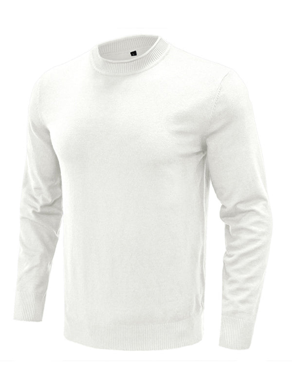 Pull à manches longues uni pour homme 