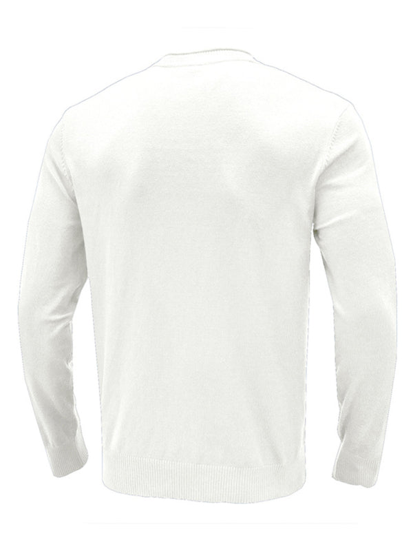 Pull à manches longues uni pour homme 
