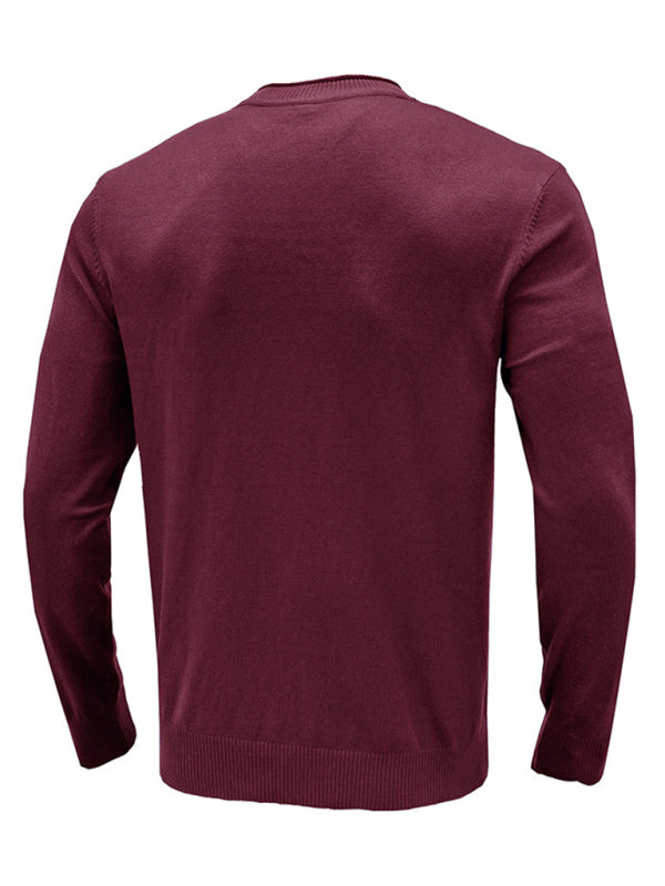 Pull à manches longues uni pour homme 