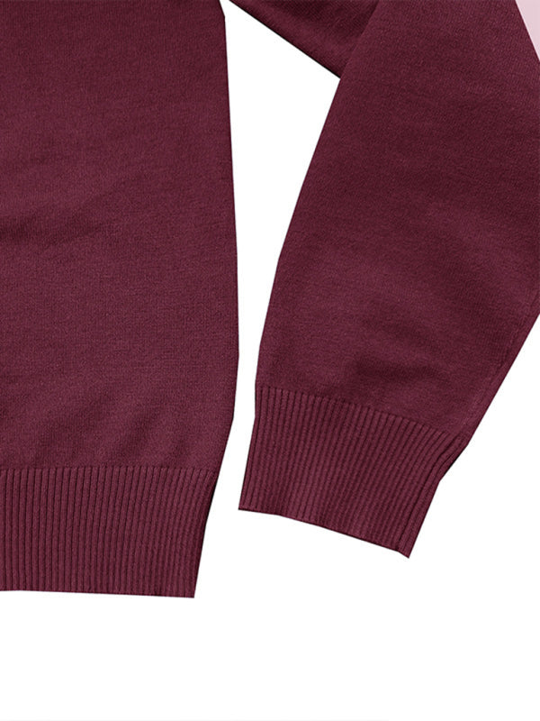 Pull à manches longues uni pour homme 