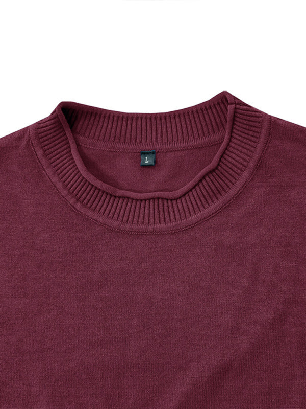 Pull à manches longues uni pour homme 