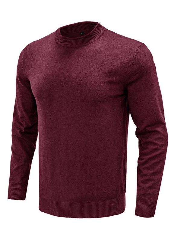 Pull à manches longues uni pour homme 