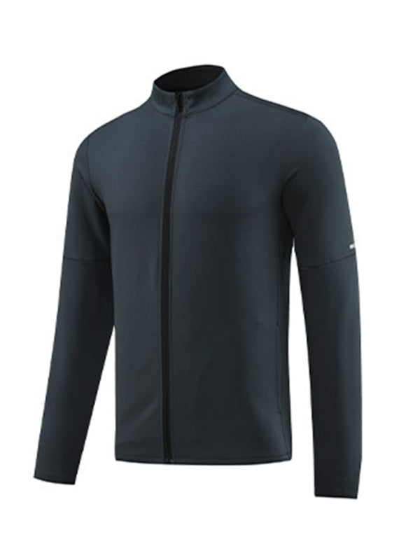 Cardigan décontracté pour homme, fermeture éclair intégrale, idéal pour la course, le fitness et l'entraînement. 