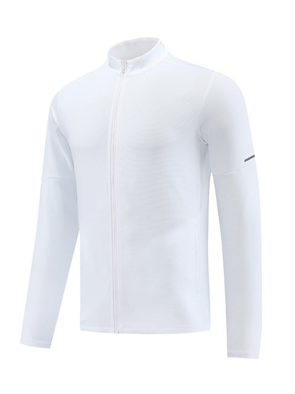 Cardigan décontracté pour homme, fermeture éclair intégrale, idéal pour la course, le fitness et l'entraînement. 