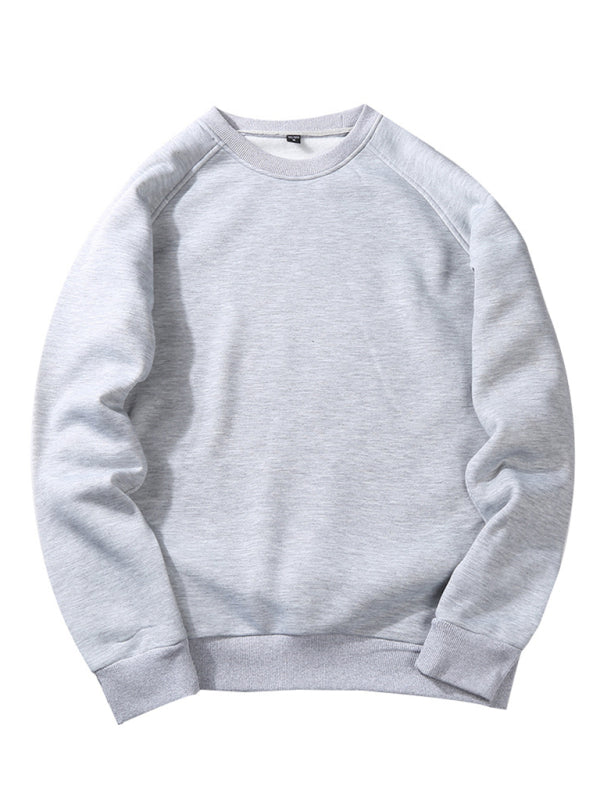 Men's casual raglan sleeve crew neck sweatshirt