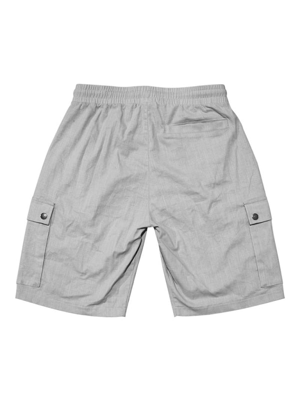 Lässige Herren-Shorts mit schmalem Kordelzug, dünne Viertelhose, Cargo-Shorts 