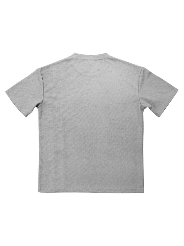 Ensemble short et manches courtes décontracté pour homme, couleur unie 