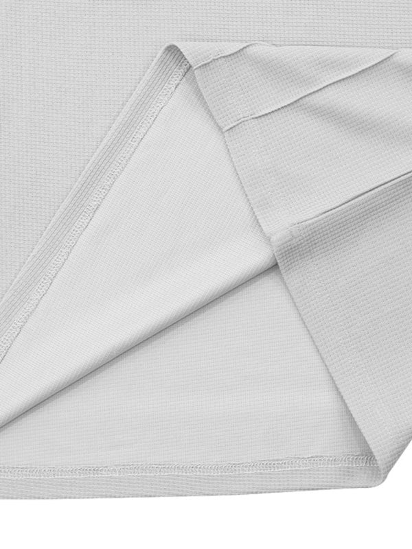 Ensemble short et manches courtes décontracté pour homme, couleur unie 