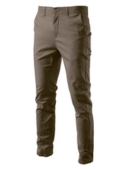 Pantalon décontracté pour homme, couleur unie, facile à assortir 