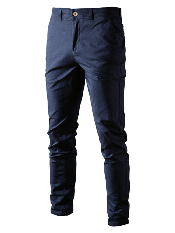 Pantalon décontracté pour homme, couleur unie, facile à assortir 