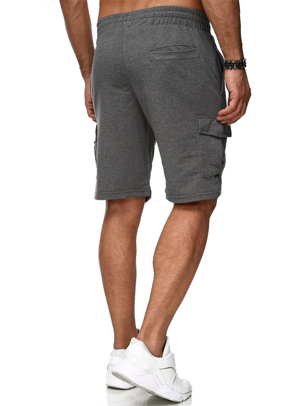 Kurze Sport-Overalls für Herren mit mehreren Taschen, Fitnesshosen, sportliche Freizeitshorts 