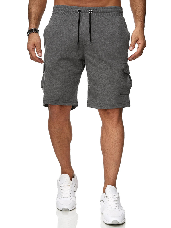Kurze Sport-Overalls für Herren mit mehreren Taschen, Fitnesshosen, sportliche Freizeitshorts 