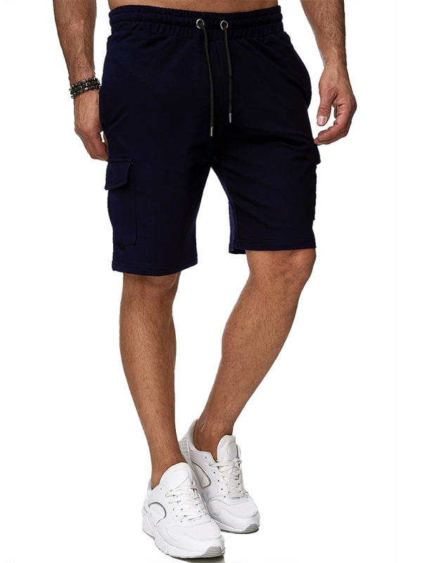 Kurze Sport-Overalls für Herren mit mehreren Taschen, Fitnesshosen, sportliche Freizeitshorts 