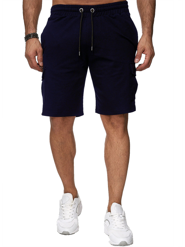Kurze Sport-Overalls für Herren mit mehreren Taschen, Fitnesshosen, sportliche Freizeitshorts 