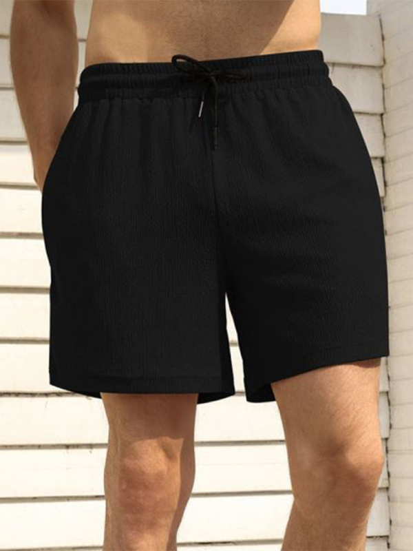 Short de sport décontracté pour homme, short de course, short tissé double couche doublé à séchage rapide 