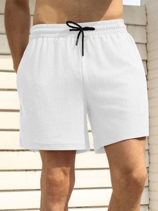 Short de sport décontracté pour homme, short de course, short tissé double couche doublé à séchage rapide 