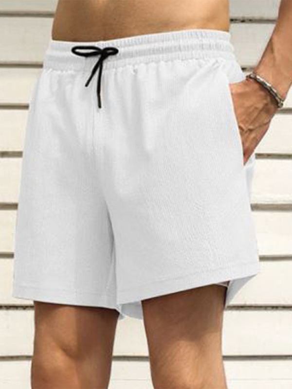 Short de sport décontracté pour homme, short de course, short tissé double couche doublé à séchage rapide 