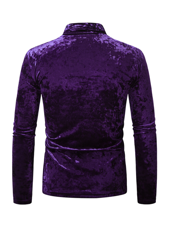 T-shirt neuf à manches longues, col montant et bas en daim. 