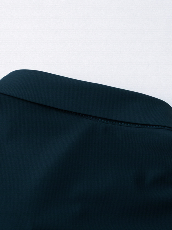 Polo homme à manches courtes en soie glacée, très élastique et non marquant 