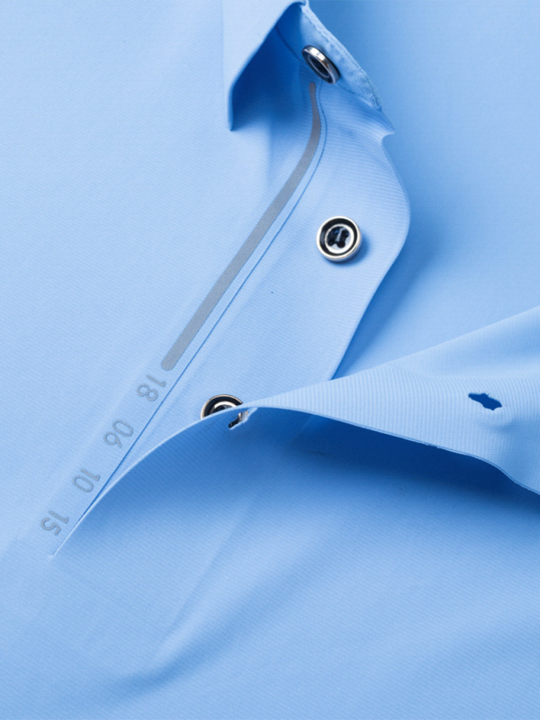 Polo homme à manches courtes en soie glacée, très élastique et non marquant 