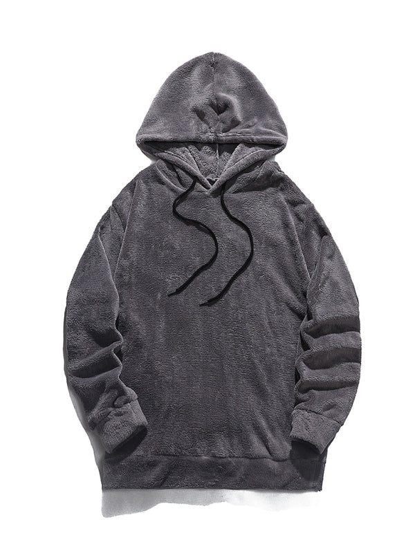 Sweat-shirt décontracté pour homme, veste polaire corail 