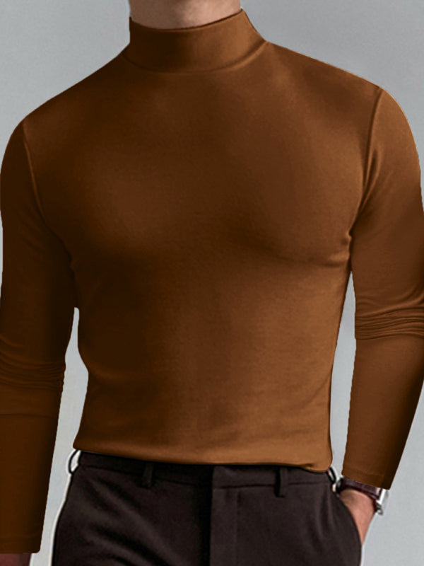 Herren-Langarmshirt mit Rollkragen 