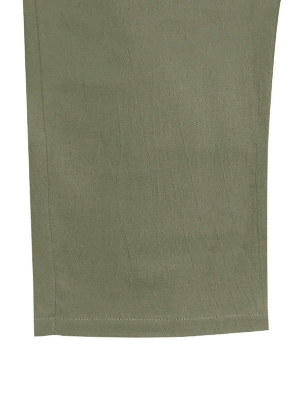 Wide-leg cargo pants – side pocket detail