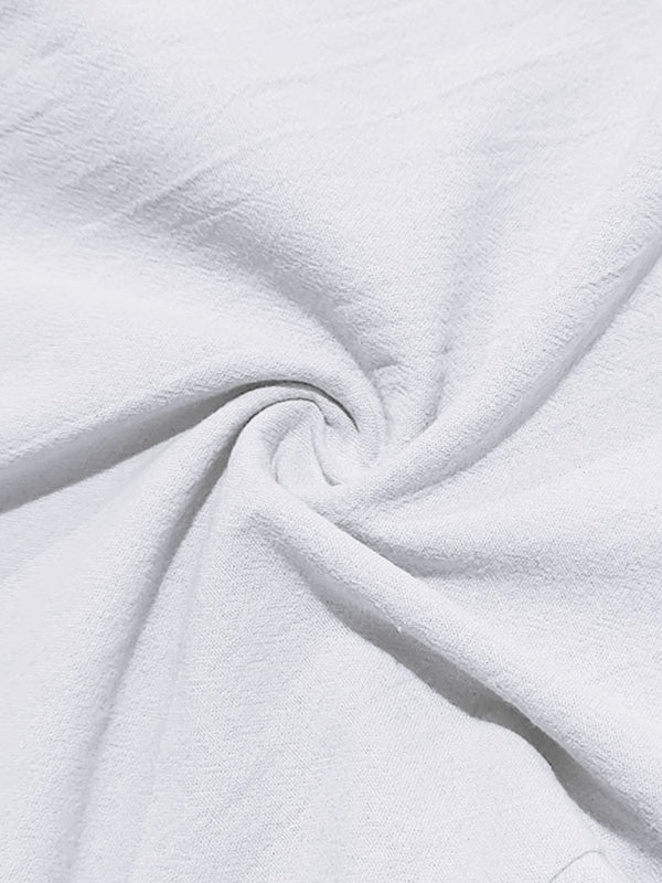 Loose linen casual wide-leg beach sports four seasons breathable trousers – lifestyle view