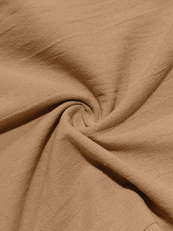 Lässige, atmungsaktive Leinenhose mit weitem Bein, geeignet für Strand und Sport in allen vier Jahreszeiten. 