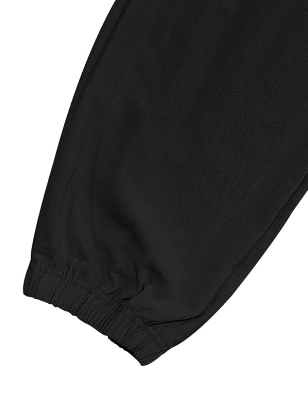 Pantalon de sport décontracté en lin pour homme, avec revers et poches multiples, idéal pour les activités de plein air. 
