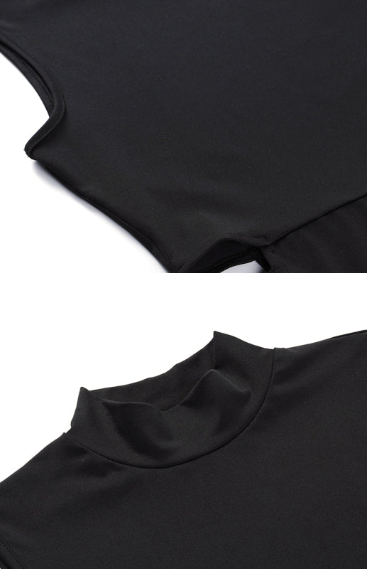 Sexy Sommerkleid mit hohem Schlitz und Trägern 
