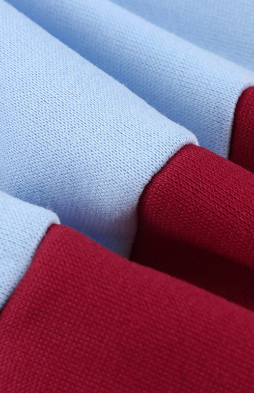 Sweat-shirt à capuche à manches longues en velours doublé, à double fermeture éclair et blocs de couleur 