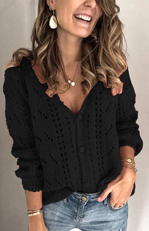 Cardigan en maille décontracté pour femme 