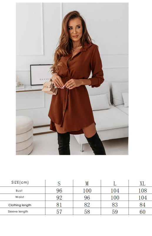 Ladies Clothing Fashion Casual Shirt Dress
