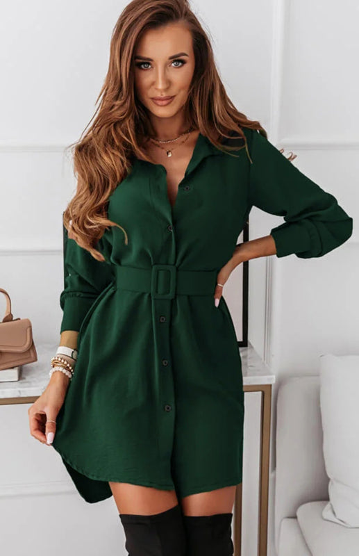 Ladies Clothing Fashion Casual Shirt Dress