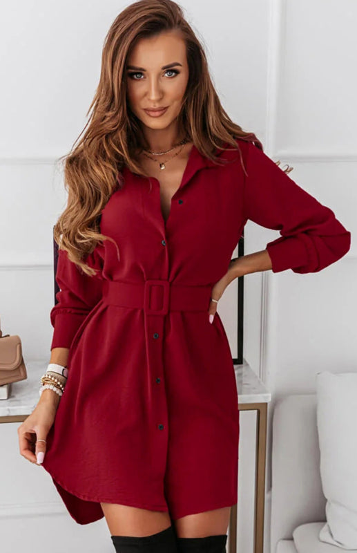 Ladies Clothing Fashion Casual Shirt Dress
