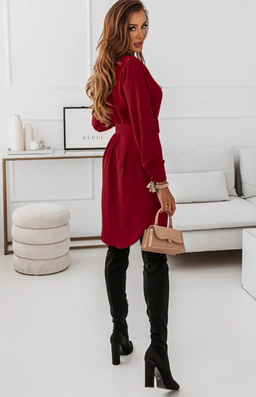 Ladies Clothing Fashion Casual Shirt Dress