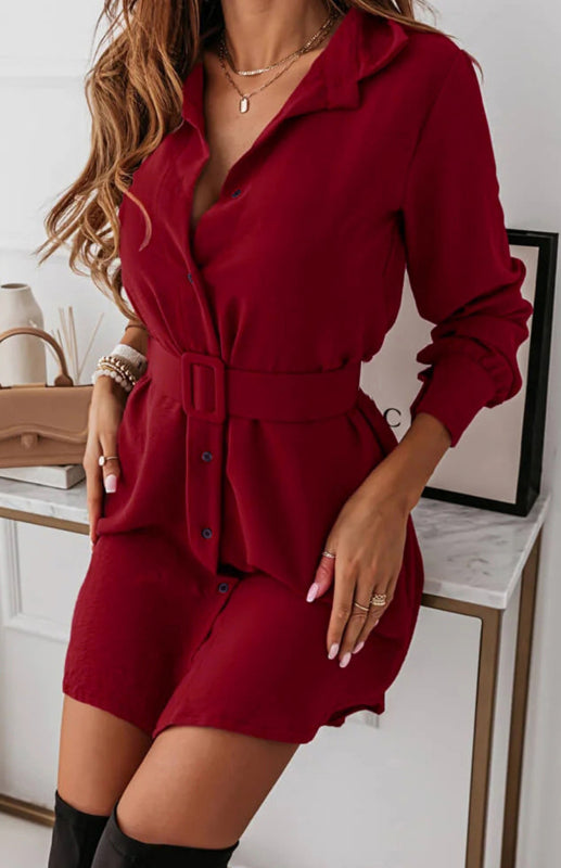 Ladies Clothing Fashion Casual Shirt Dress