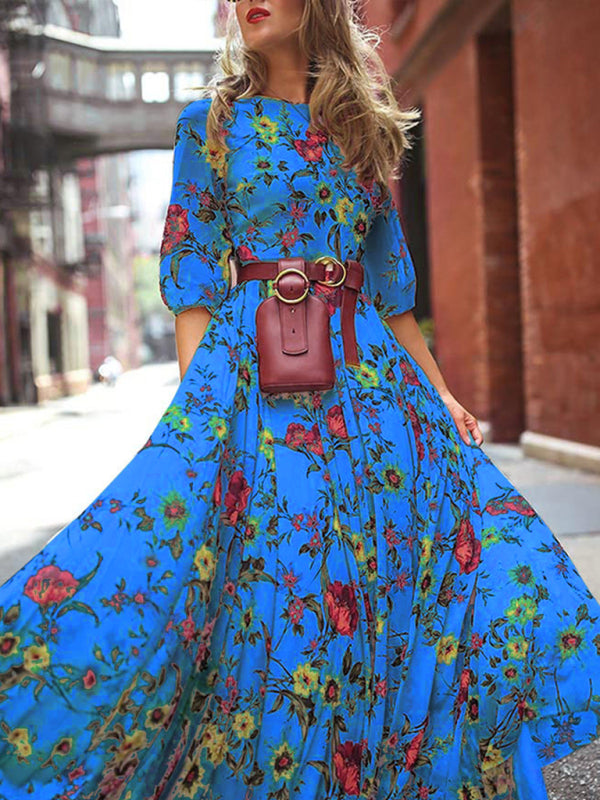 Bohemian Holiday Dress Floral printed