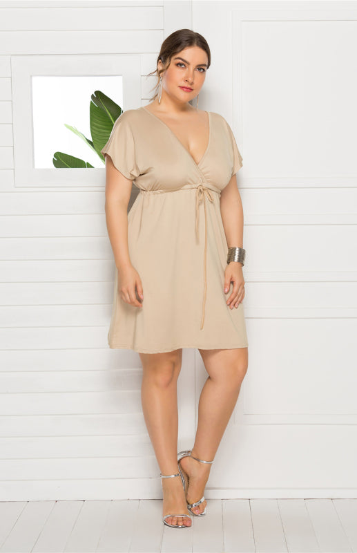 Maternity wrap dress in pink – front view