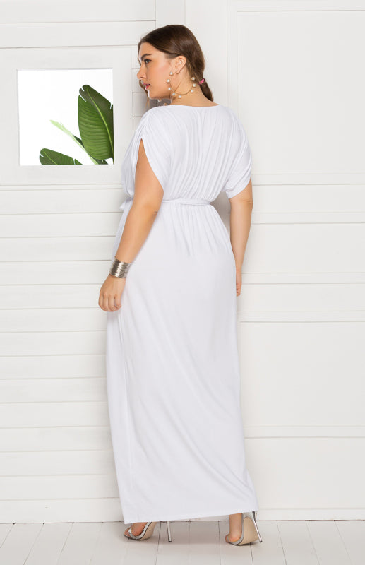 Stylish Maternity Wrap Dress – wine red variant