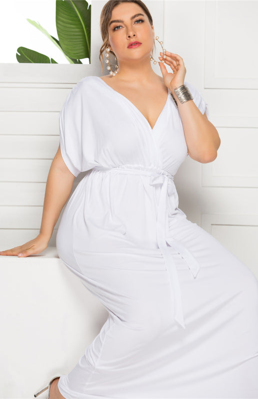 Stylish Maternity Wrap Dress – back view