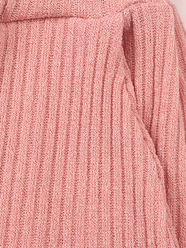 Ensemble décontracté ample à manches longues pour femme, couleur unie 