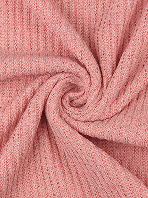 Ensemble décontracté ample à manches longues pour femme, couleur unie 
