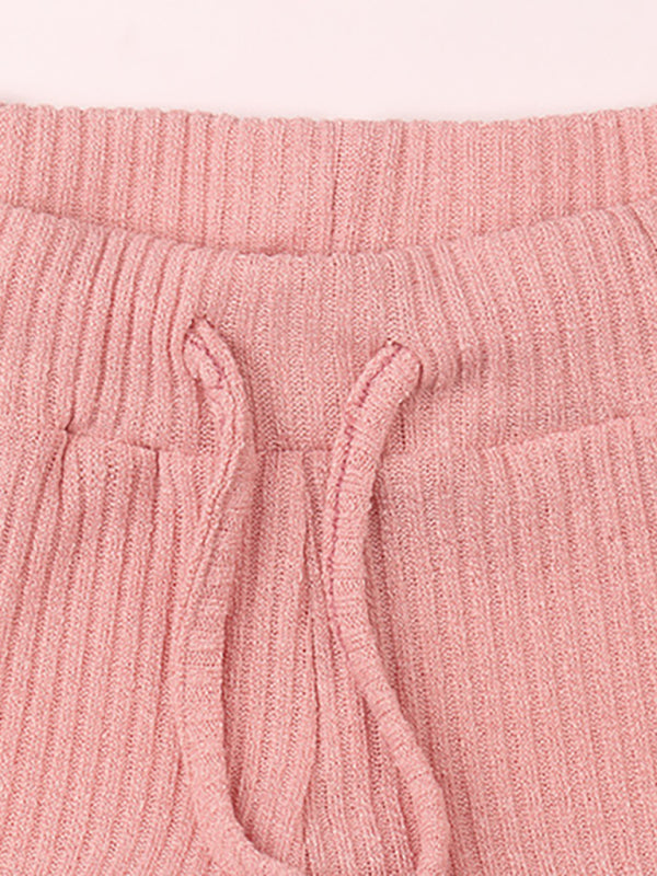 Ensemble décontracté ample à manches longues pour femme, couleur unie 